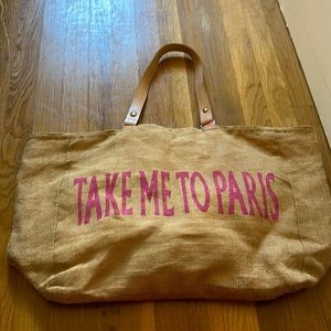 Muche Et Muchette “Take Me To Paris” Canvas Tote Bag- NEVER USED!!!